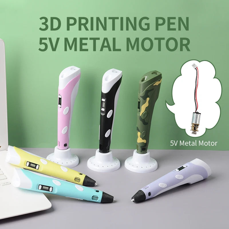 3D Printing Pen with LCD Screen | PLA Filament Kids DIY Toy 3D Printing Pen QXL