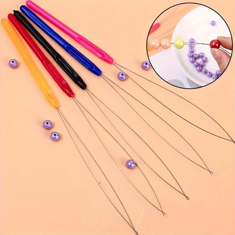 Bead Threading Tool Set – Needle Threaders, Crochet Hook & Lead Beading Tool Set QXL