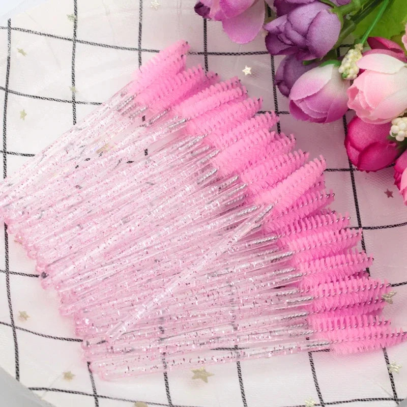 Dual-Use Eyebrow & Eyelash Spoolie Brush | Portable Comb Set Spoolie Brush Set QXL
