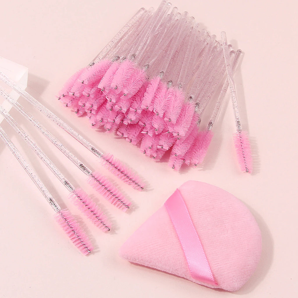 51-Pc Disposable Spiral Mascara Wands & Eyebrow Brush Set Disposable Mascara Wands QXL