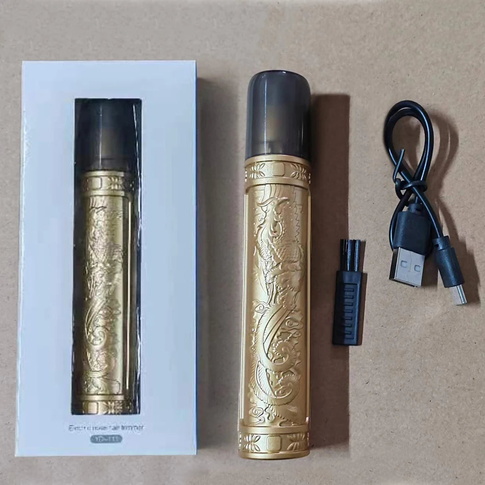 Ms.Dear Electric Nose & Ear Hair Trimmer | 18-Blade USB-C Nose & Ear Trimmer QXL Gold