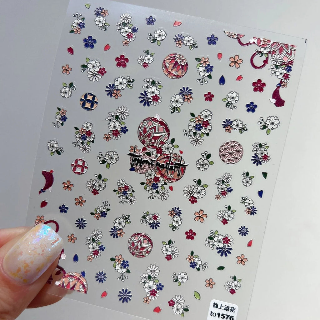 5D Embossed Nail Stickers | Elk Tribal Opera Totem Nail Art Nail Art Stickers QXL