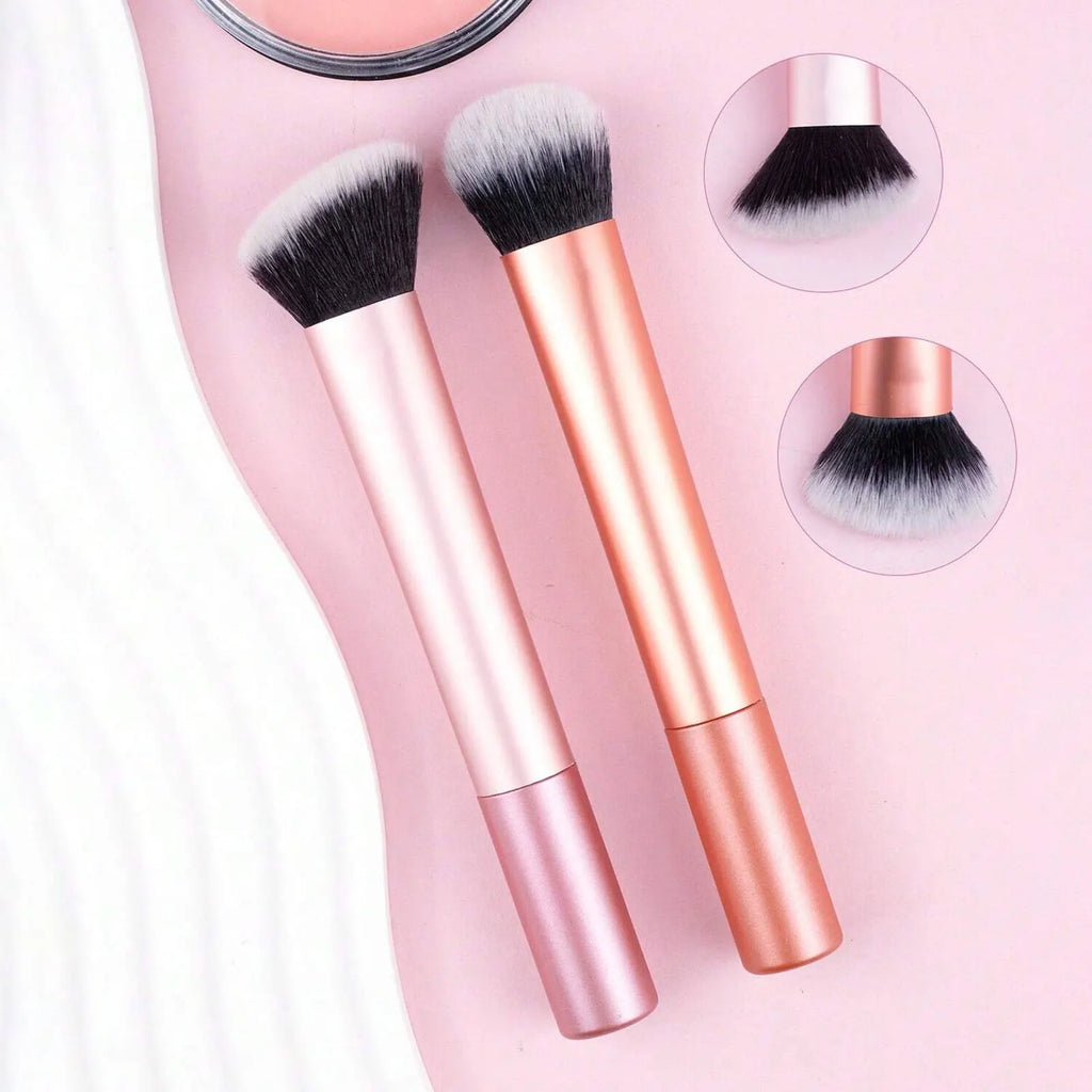 LUXEBLEND 2-Pc Blush & Contour Makeup Brush Set Makeup Brush Set QXL MULTI