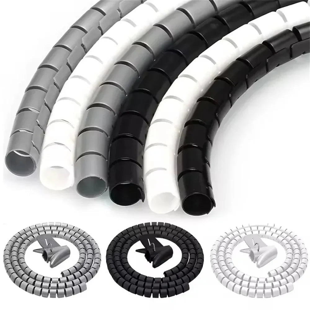 2M Spiral Cable Wrap Tube Organizer | 10mm & 16mm Sizes Cable Wrap Organizer QXL