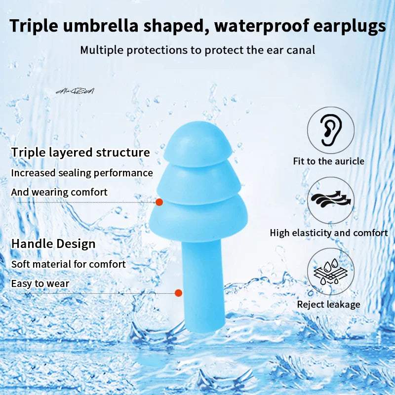 10-Pack Silicone Noise-Reducing Earplugs for Sleep & Work Silicone Earplugs QXL