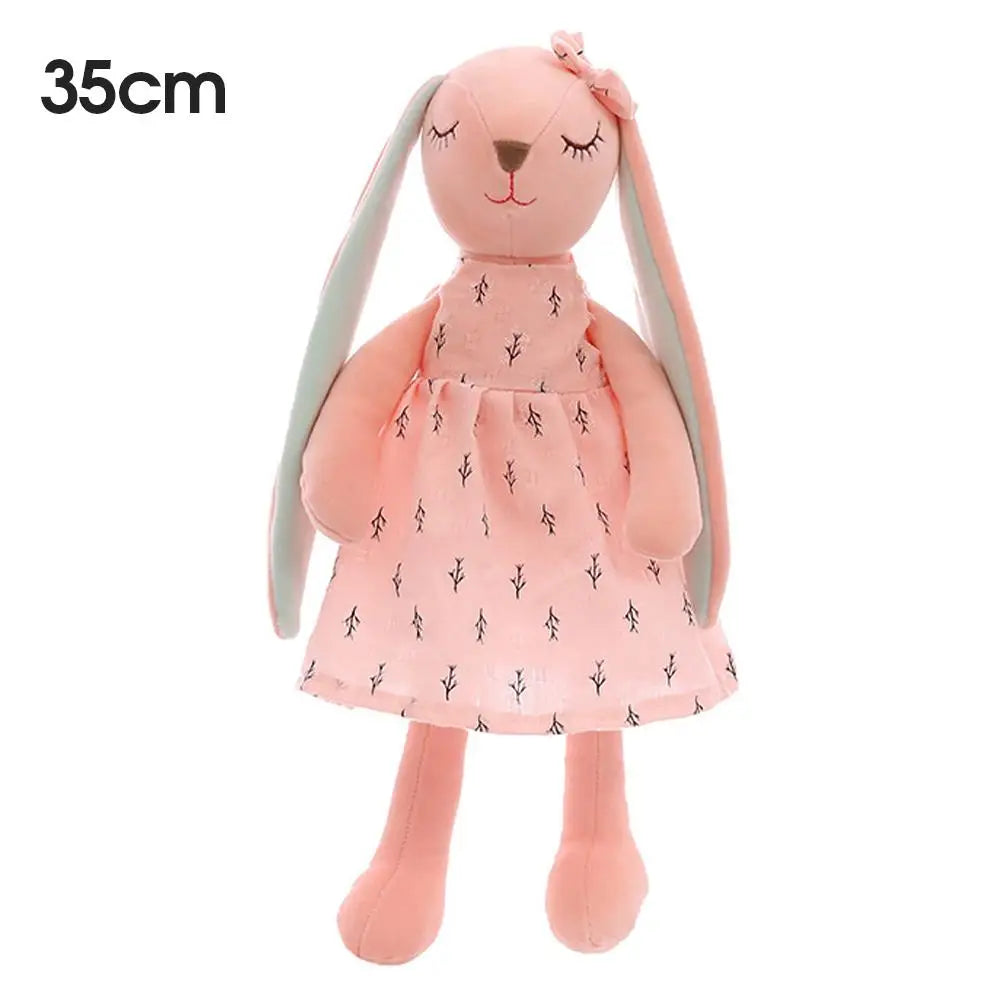Sleeping Rabbit Plush Toy – Soft Stuffed Animal 35cm/45cm Stuffed Plush Toy QXL Pink 35cm