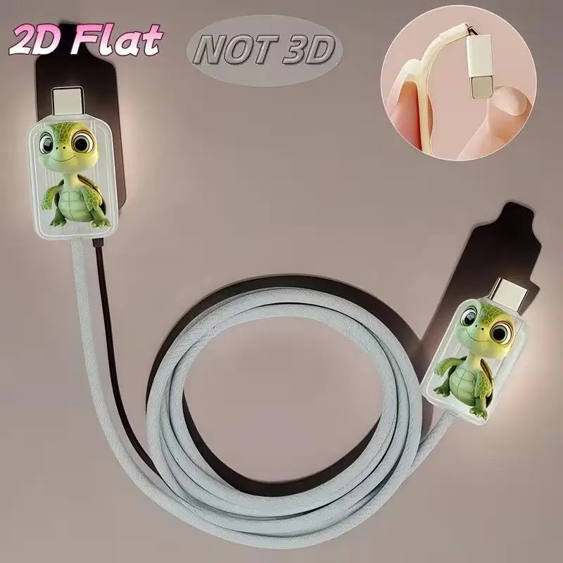 2-Pack Cartoon Turtle Cable Protectors | Type-C Anti-Break Cable Protector QXL