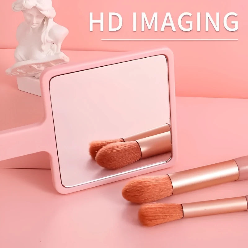 Square Handheld Makeup Mirror HD – ABS Handle Vanity Mirror Handheld Makeup Mirror QXL