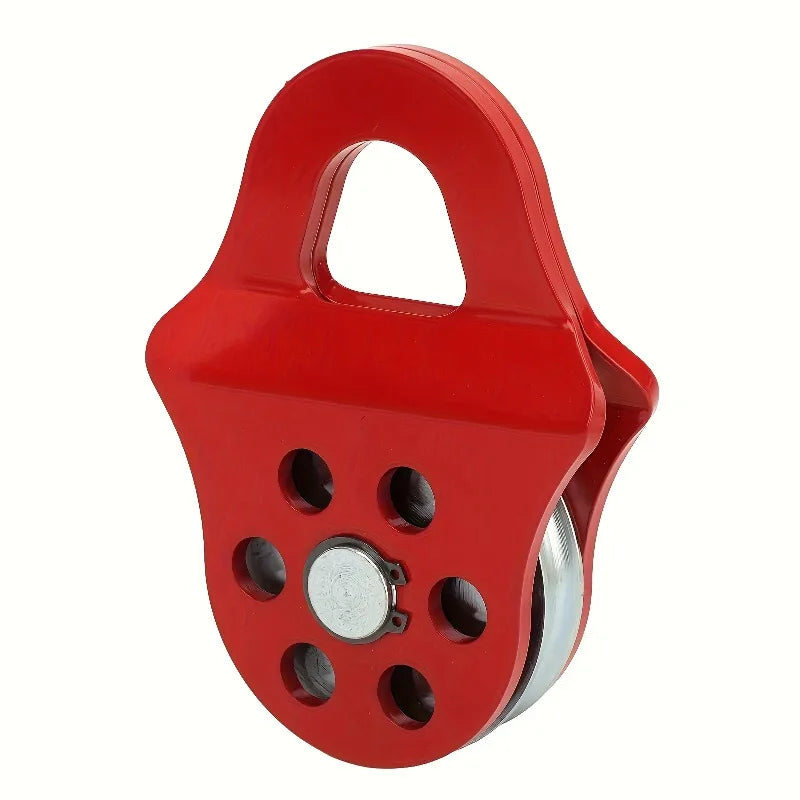 6T Heavy Duty Snatch Block Winch Pulley | Offroad Recovery Winch Snatch Block QXL Red