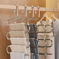 5-Layer Stainless Steel Pants Hanger Rack | Wardrobe Organizer Pants Hanger Rack QXL silver 8 4
