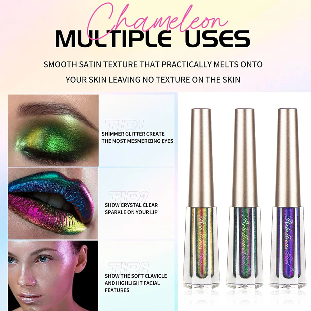 VERONNI Chameleon Glitter Liquid Eyeshadow Stick | 6 Shades Liquid Eyeshadow Stick QXL