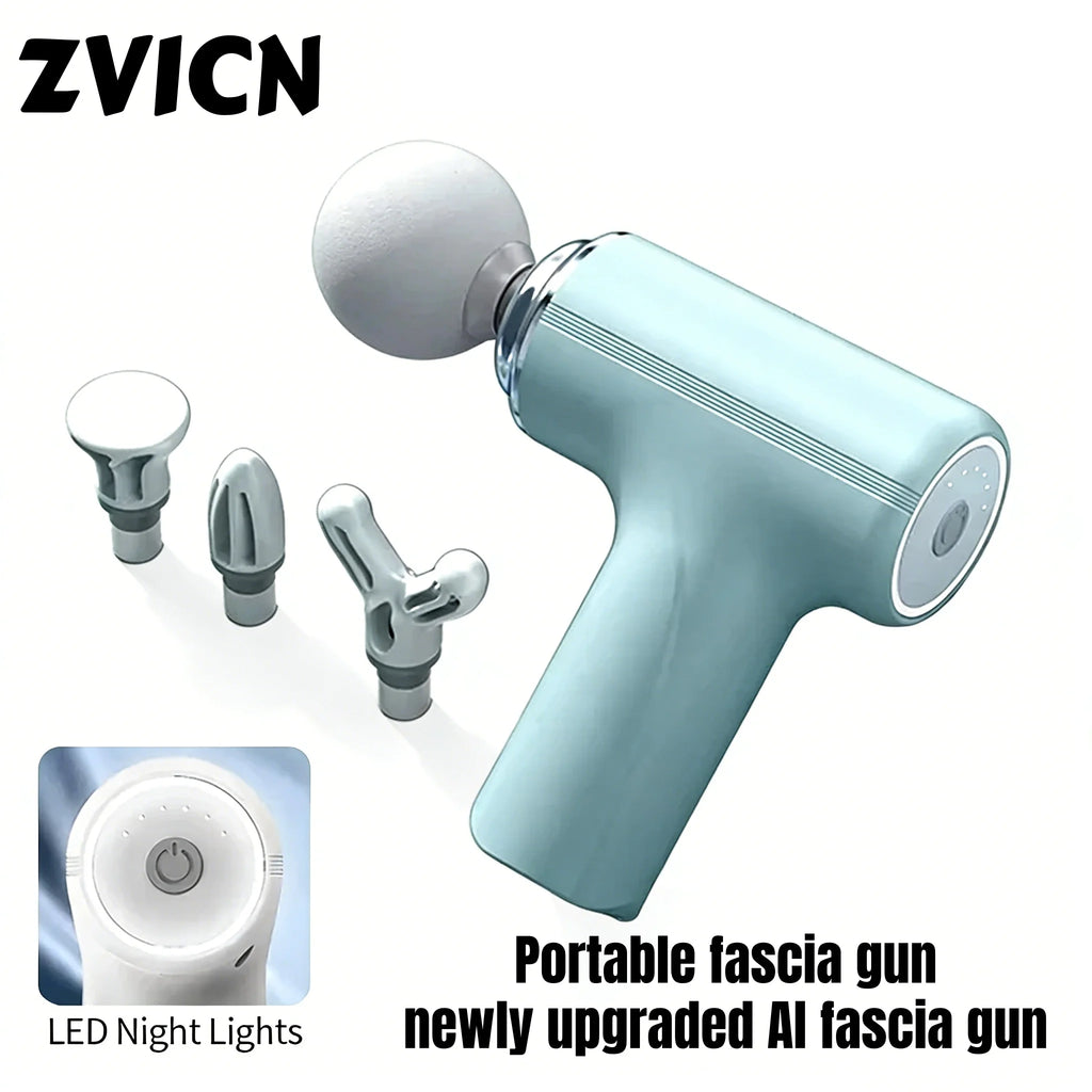 Portable Percussion Massage Gun | 4 Heads & LED Light Percussion Massage Gun QXL