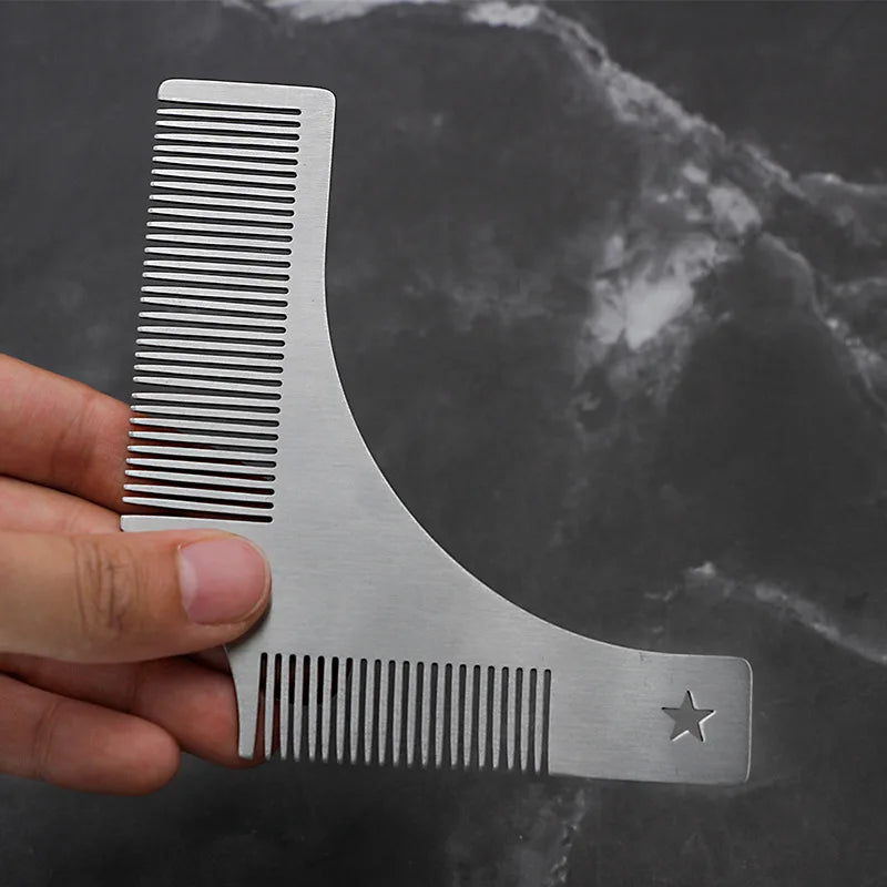 Beard Styling Stencil Comb | Mustache Trimming Template Tool Beard Styling Stencil QXL