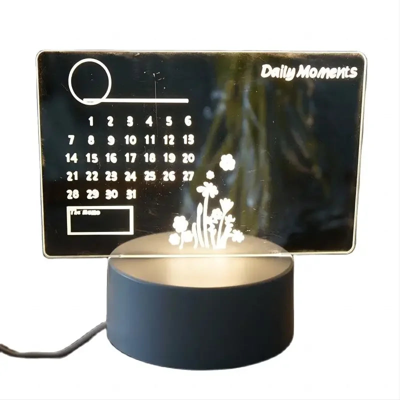 LED Message Board Night Light | USB Rechargeable Rewritable Lamp LED Night Light QXL