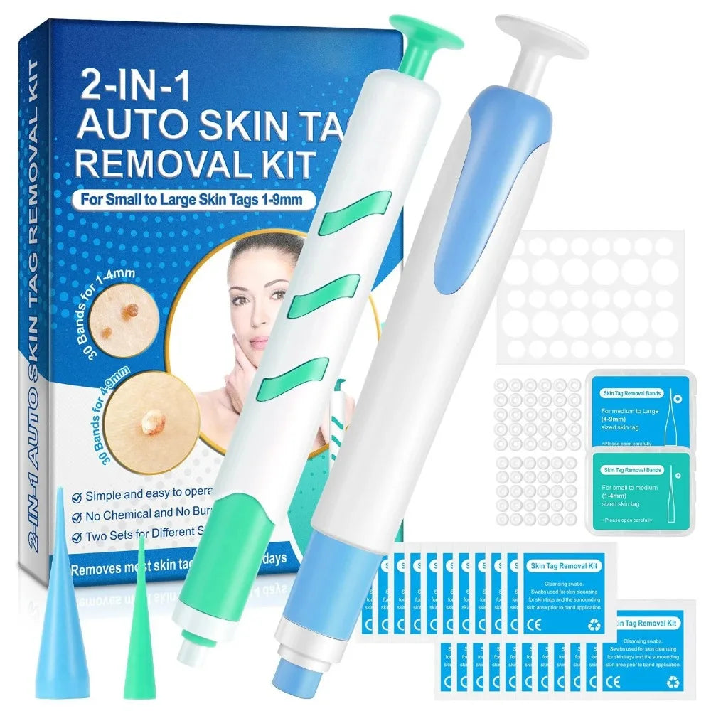 2-in-1 Auto Skin Tag Removal Kit | 60 Bands, 1–9mm Skin Tag Removal Kit QXL