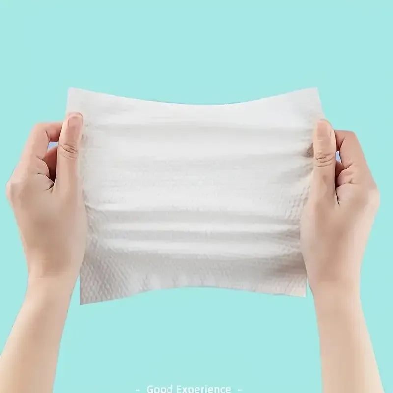 100-Pack Disposable Cotton Facial Wipes | Ultra-Soft 220GSM Disposable Facial Wipes QXL
