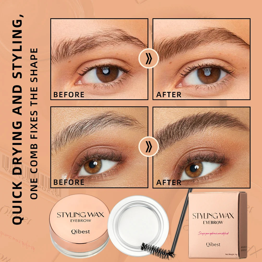 QiBest Transparent Eyebrow Gel Wax – Waterproof Brow Styler Eyebrow Styling Gel QXL