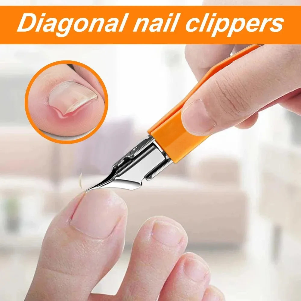 25° Slant Edge Nail Clipper | Stainless Steel Toenail Trimmer Nail Clipper QXL