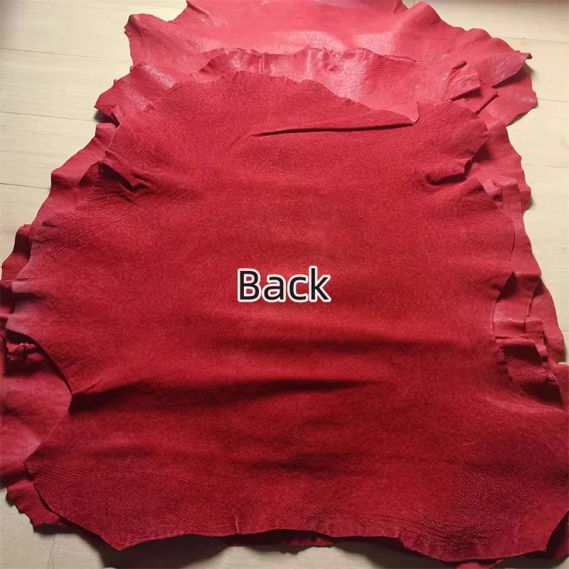 Red Embossed Sheepskin Leather 1.2–1.3mm | DIY Craft Fabric Leather Craft Fabric QXL