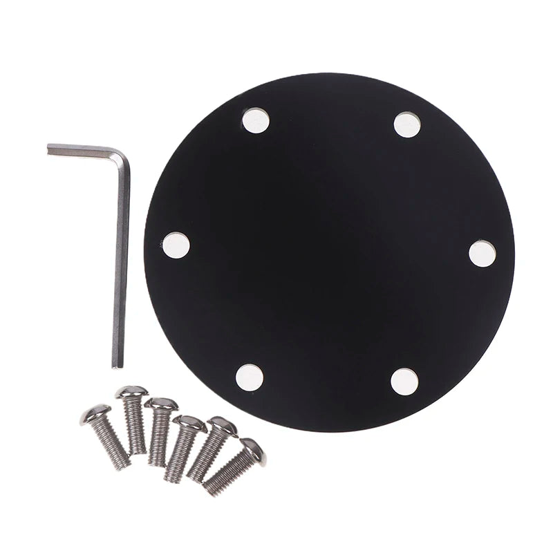 Aluminum 6-Hole Steering Wheel Horn Button Delete Plate Cover Steering Wheel Cover QXL