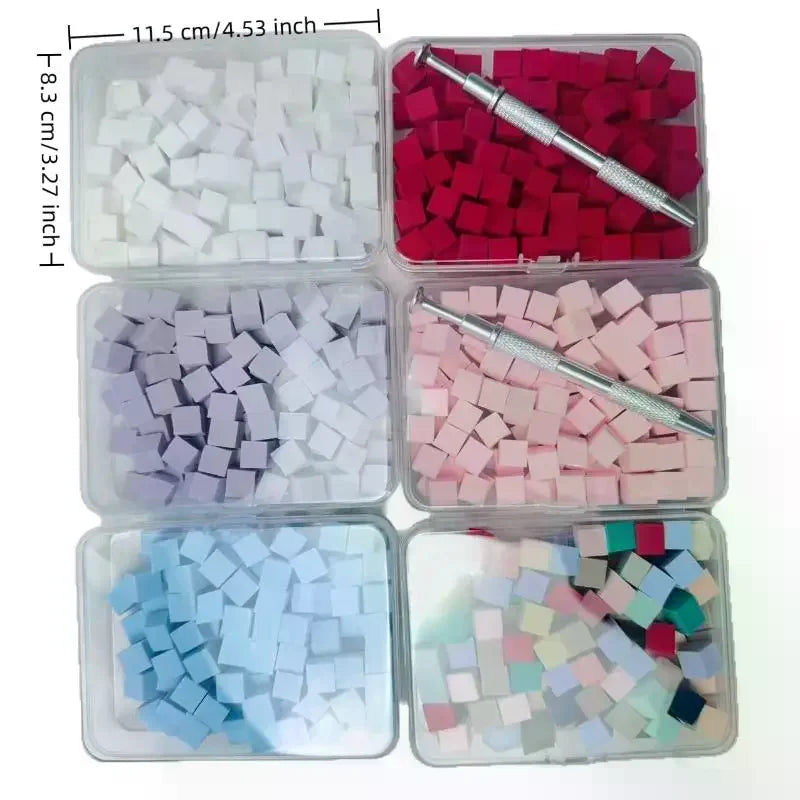 100-Pc Gradient Sponge Nail Brush | Glitter & Gel Applicator Pens Nail Art Applicator QXL