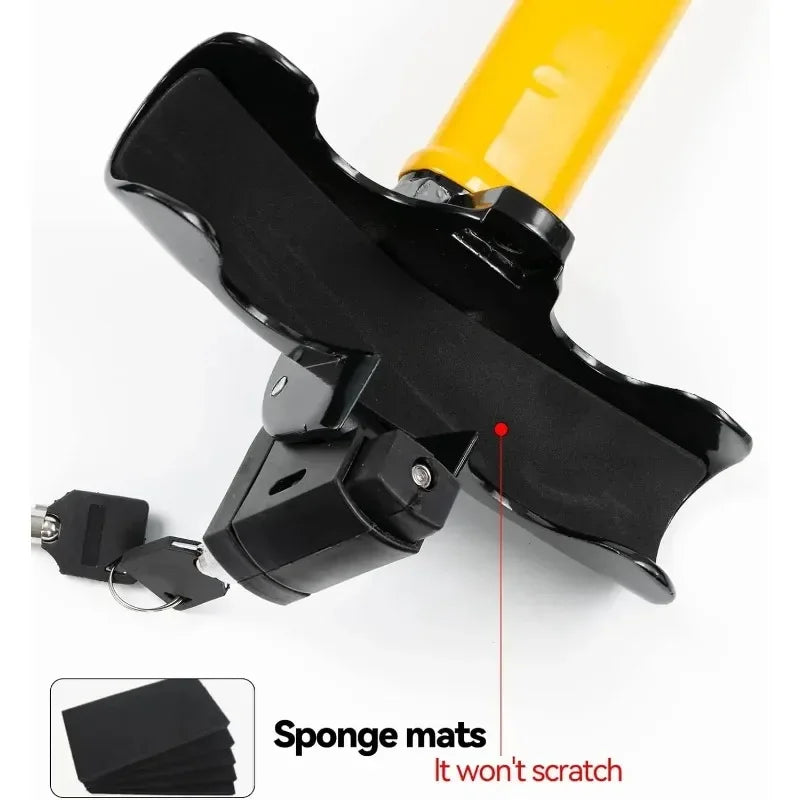 T-Type Steering Wheel Anti-Theft Lock | Heavy-Duty + 2 Keys Steering Wheel Lock QXL