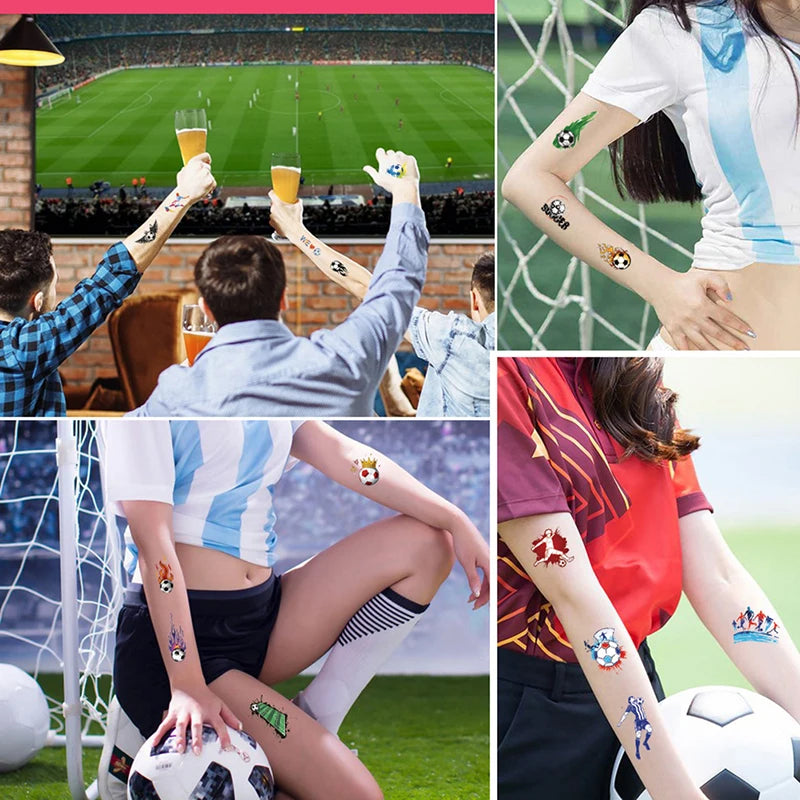 Kids Football Soccer Temporary Tattoo Stickers – 10 Sheets Temporary Tattoo Stickers QXL