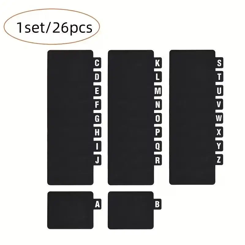 26-Pc A-Z CD DVD Vinyl Record Organizer Dividers | Alphabet Media Storage Dividers QXL 26pcs