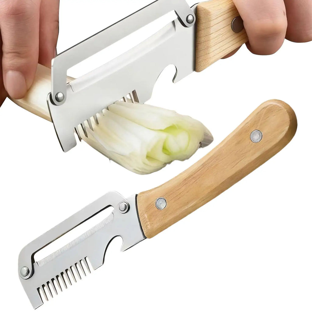 Stainless Steel Vegetable Peeler Wooden Handle | 2-Pack Vegetable Peeler Set QXL