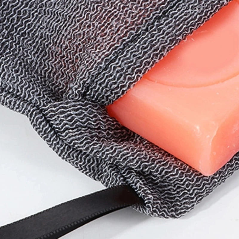 Nylon Mesh Soap Bag with Lanyard | Foaming Body Scrubber Pouch Mesh Soap Bag QXL