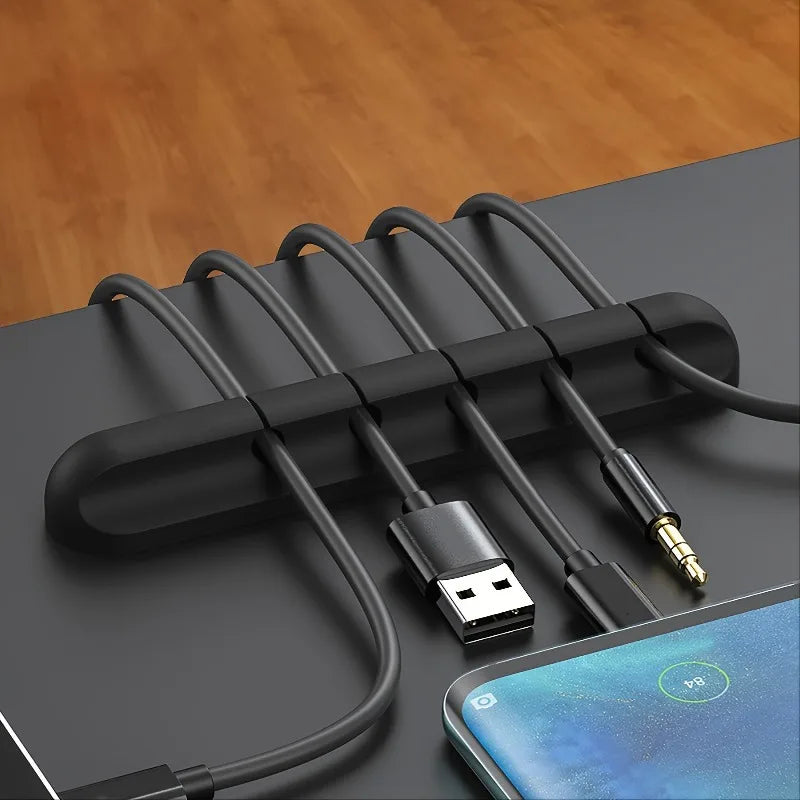 Self-Adhesive Desktop Cable Clip | Cord & Wire Organizer Cable Clip Organizer QXL