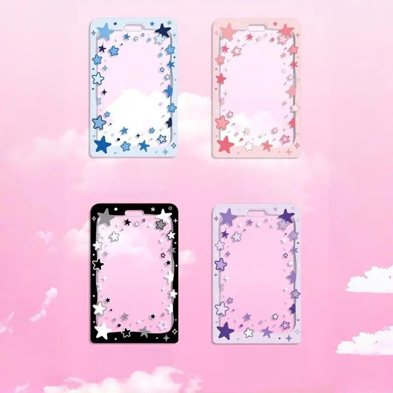 Star Sliding Transparent Card Holder | ID & Kpop Photocard Case Card Holder Case QXL