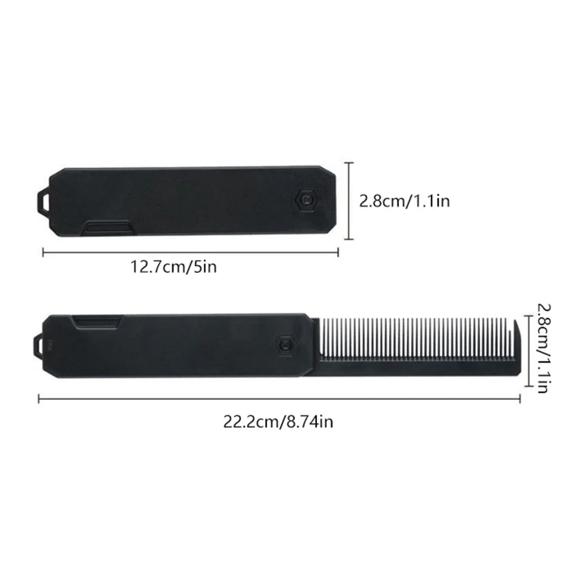 Folding Pocket Comb – Wide & Fine Tooth Hair & Beard Styling Folding Pocket Comb QXL