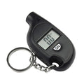 LCD Digital Tire Pressure Gauge | Mini Keychain Tester Tire Pressure Gauge QXL black