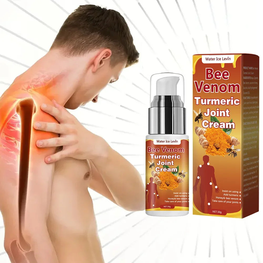 Turmeric Bee Venom Body Cream | Honey, Curcumin & Vitamin C Body Moisturising Cream QXL
