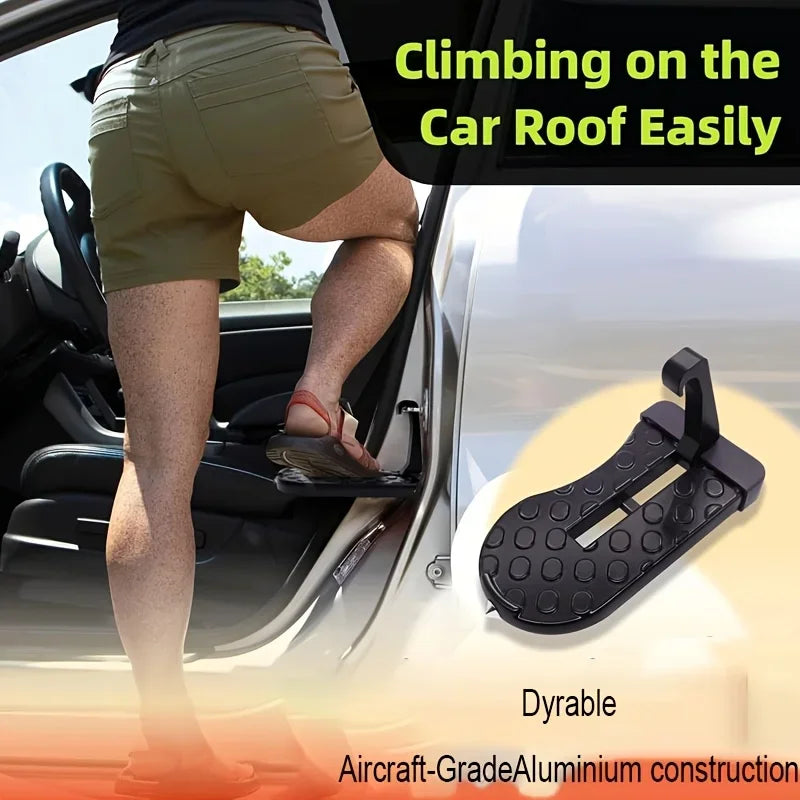 Aluminum Folding Car Door Step | Non-Slip SUV Roof Pedal Car Door Step QXL