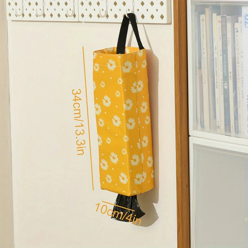 Hanging Plastic Bag Holder & Dispenser | Polyester Organizer Bag Holder Dispenser QXL