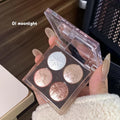4-Color Baked Eyeshadow & Highlighter Palette | Aurora Shimmer Eyeshadow Palette QXL 01