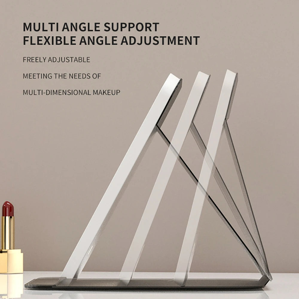 3-Color Dimmable LED Makeup Mirror | Foldable Touch Control LED Makeup Mirror QXL
