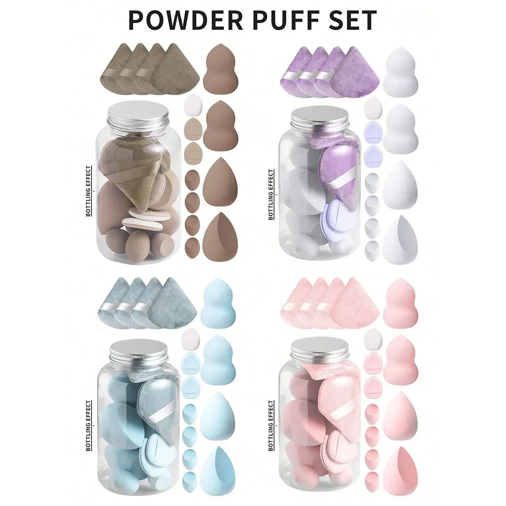 15-Pc Honey Pot Makeup Sponge Set | Beauty Blenders & Puffs Makeup Sponge Set QXL