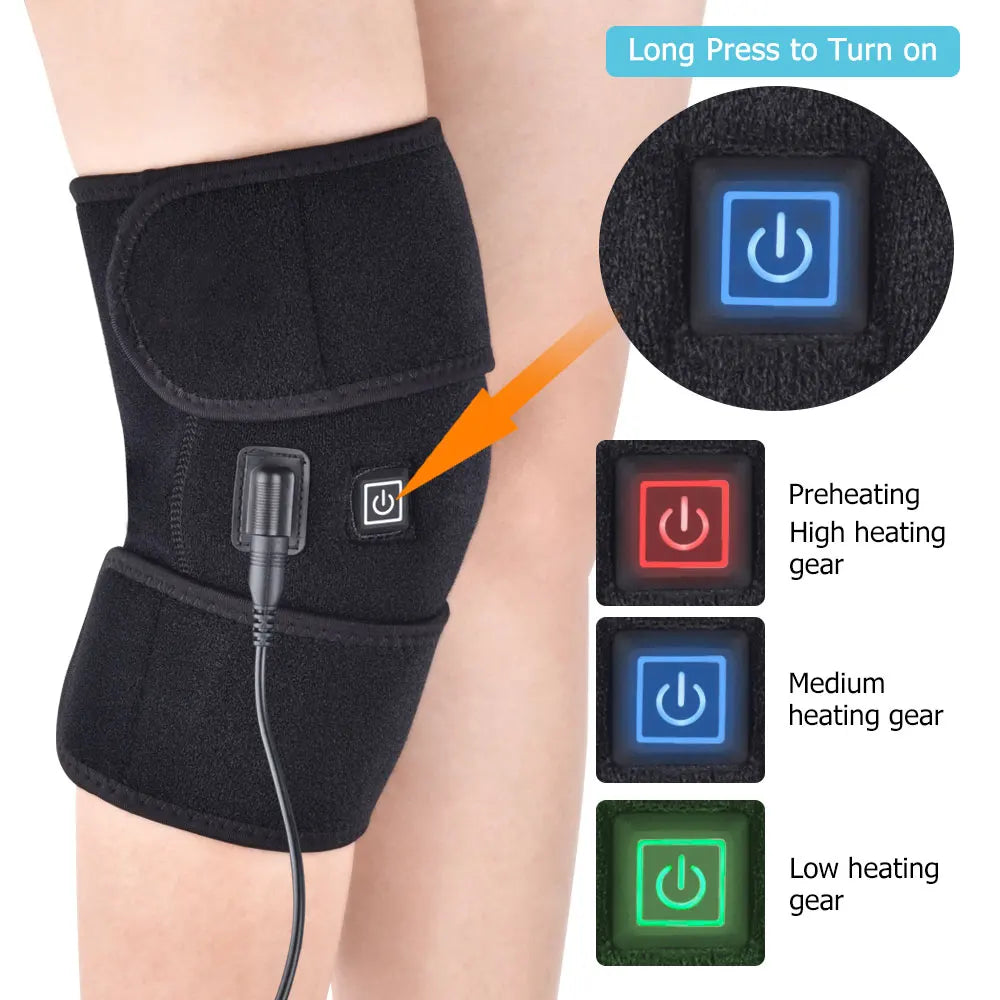 USB Heated Knee Wrap | 3-Level Warming Brace – Hailicare Heated Knee Wrap QXL