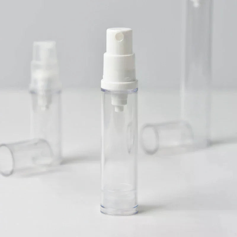 Mini Vacuum Press Bottles 5/10/15ml | Refillable Travel Cosmetic Refillable Travel Bottle QXL