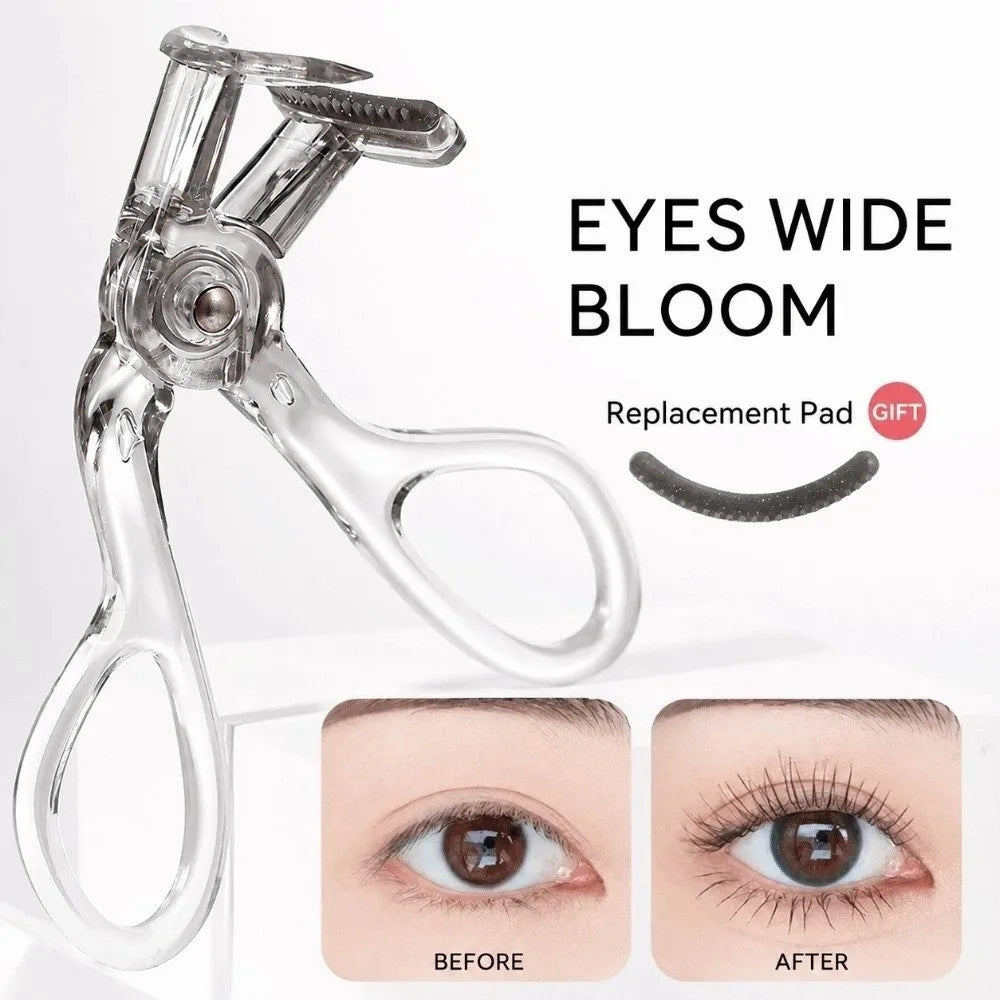 Wide-Angle Eyelash Curler | Long-Lasting One-Clip Lash Tool Eyelash Curler QXL