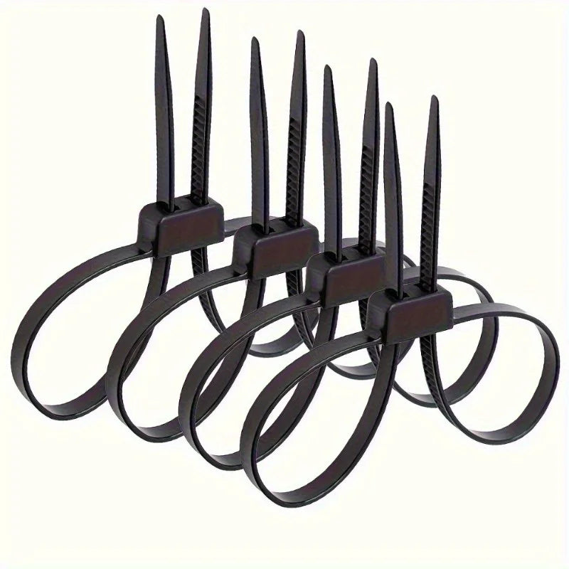 4-Pack Nylon Zip Ties | Double Hole Non-Slip Cable Ties Nylon Cable Ties QXL 4pcs