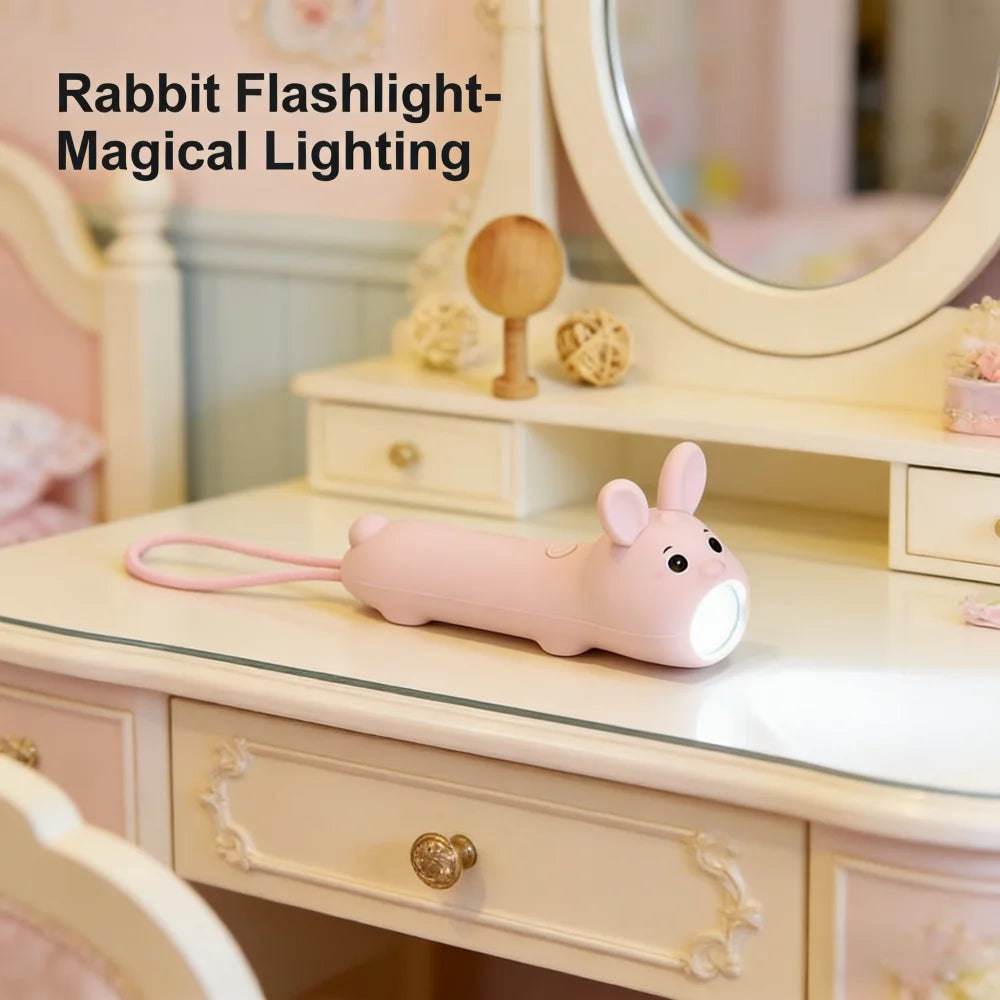Kids Bear Rabbit LED Flashlight | USB Rechargeable Camping Light Kids LED Flashlight QXL
