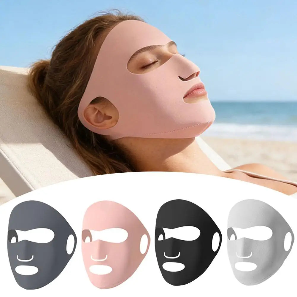 Women's UPF 50+ Ice Silk UV Face Mask | Breathable & Lightweight UV Protection Face Mask QXL