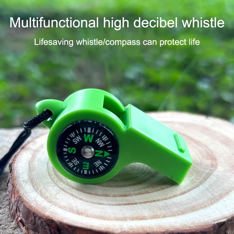 2-in-1 Survival Whistle & Compass | Camping Hiking Tool Survival Whistle Compass QXL
