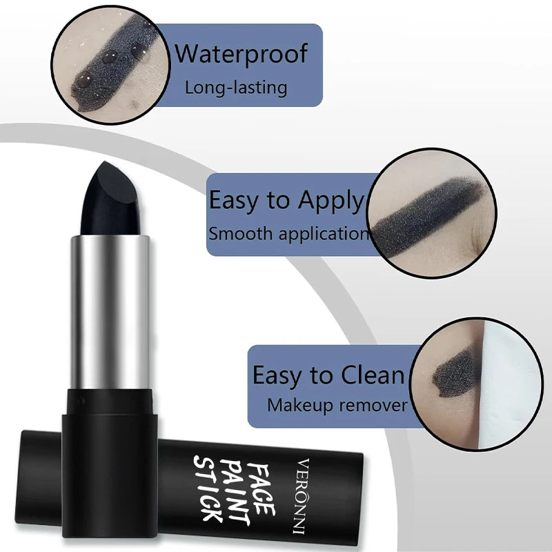 VERONNI 6-Color Face & Body Paint Stick | Halloween Cosplay Face & Body Paint Stick QXL