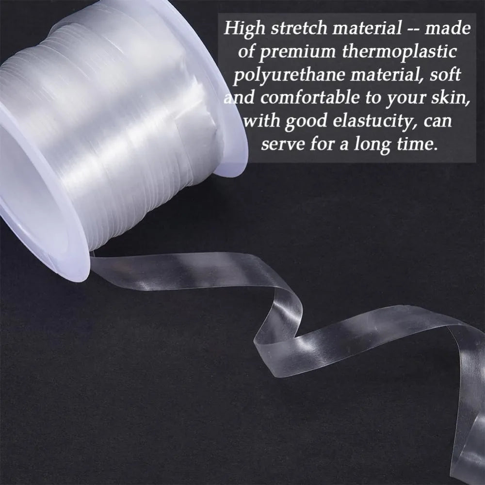 11 Yards Clear Elastic Strap 8mm | Transparent DIY Bra Band Elastic Sewing Trim QXL