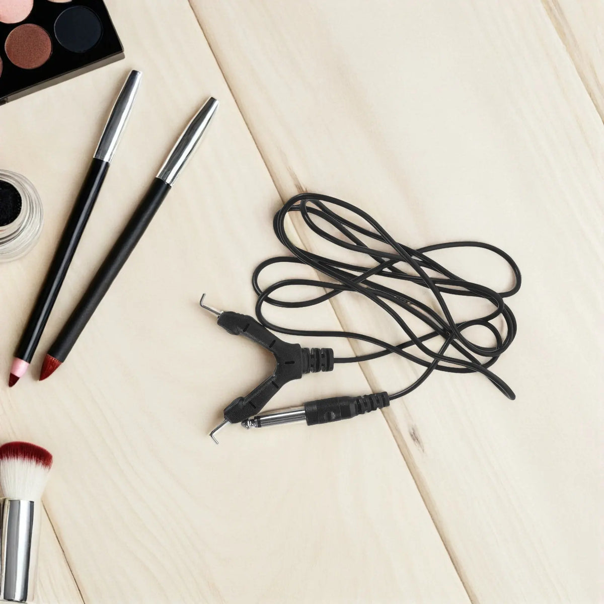 Silicone Tattoo Clip Cord | Long 6.35mm 2-Pin Power Supply Cable Tattoo Clip Cord QXL